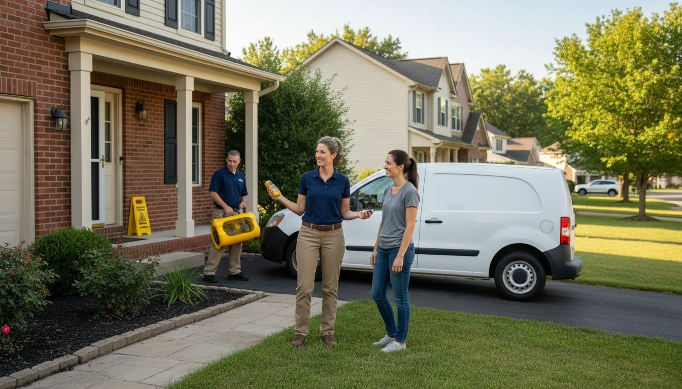 Residential water damage restoration in Hilliards, PA